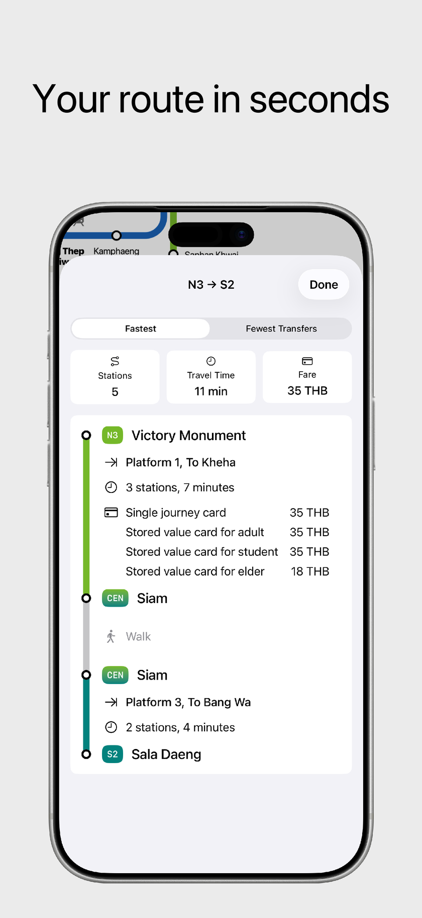 Fast route planning with transfers and fares