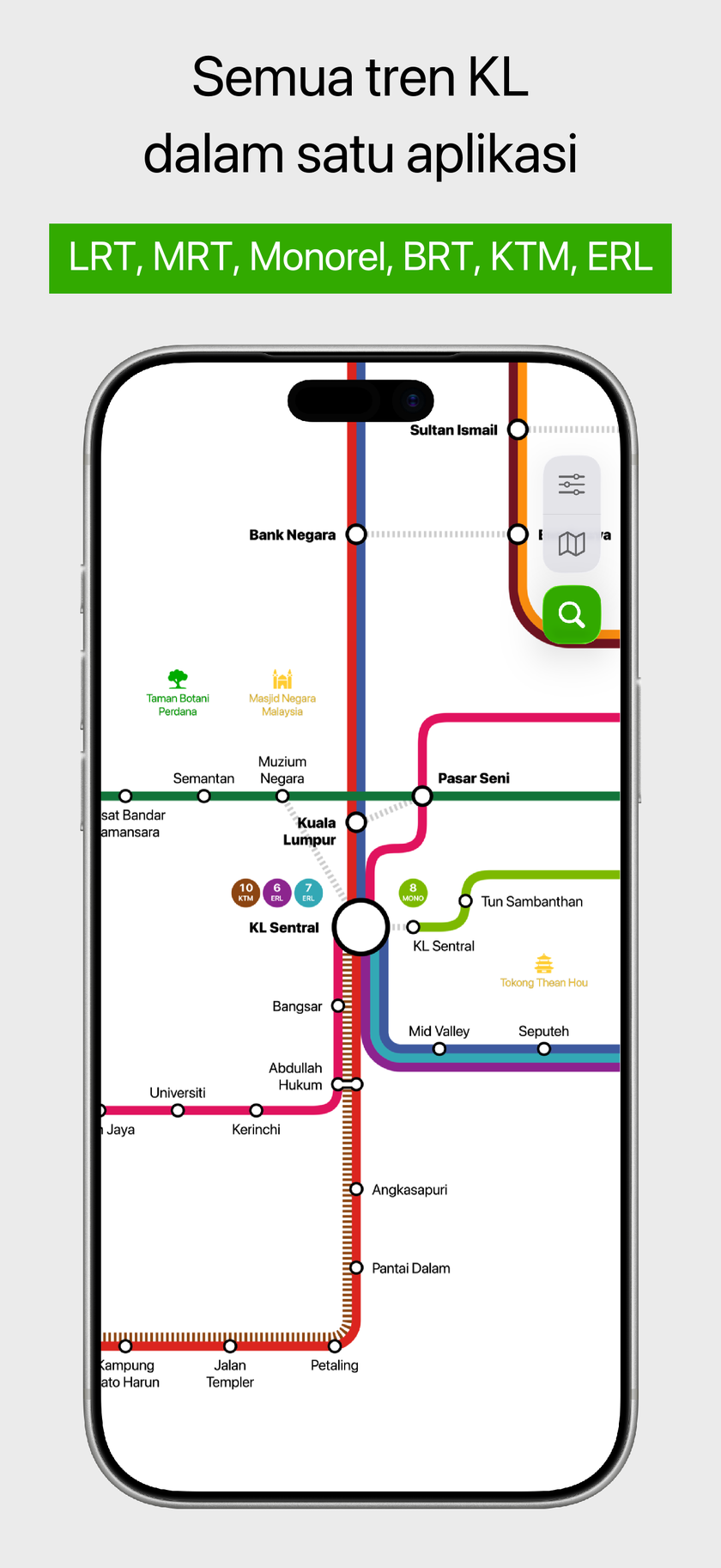 Semua tren dalam satu aplikasi