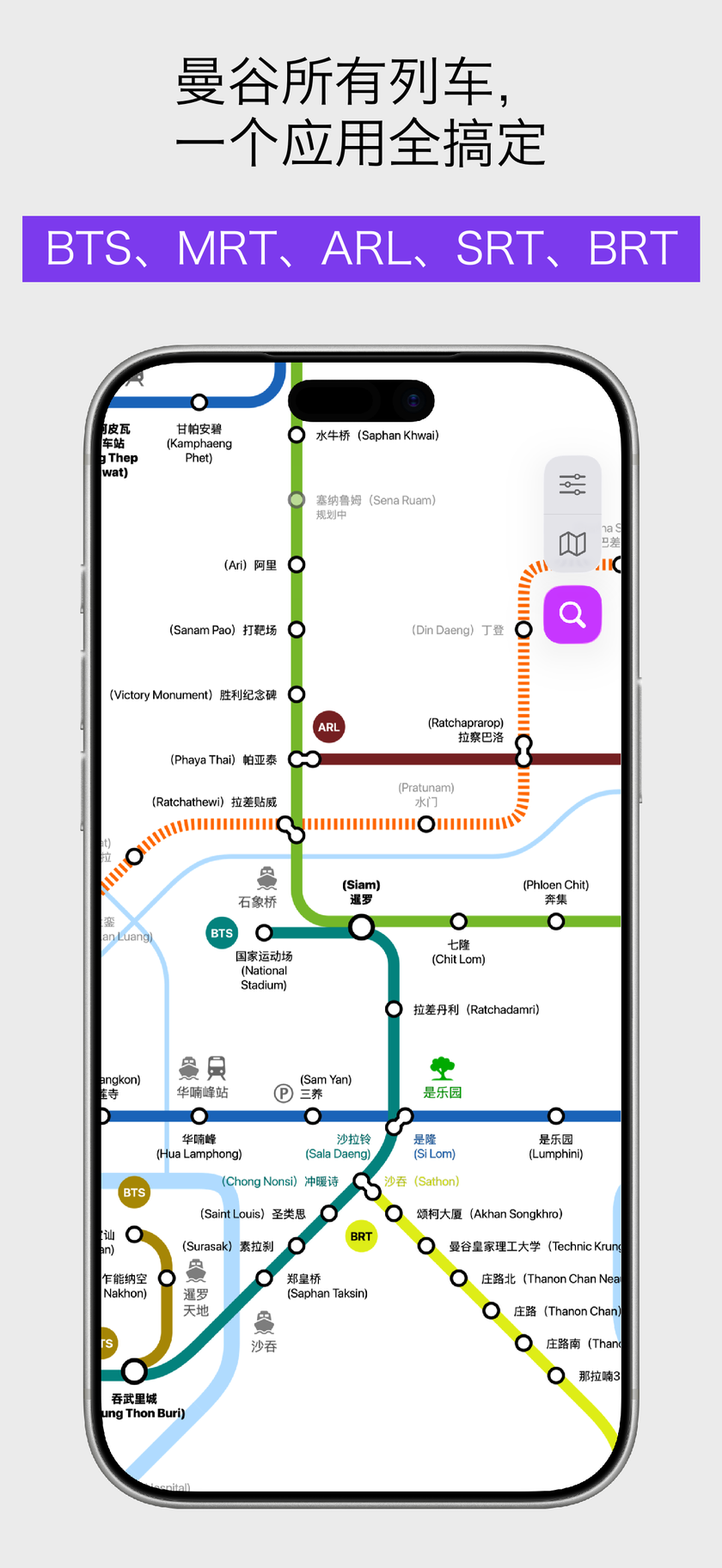 所有线路尽在一个应用中